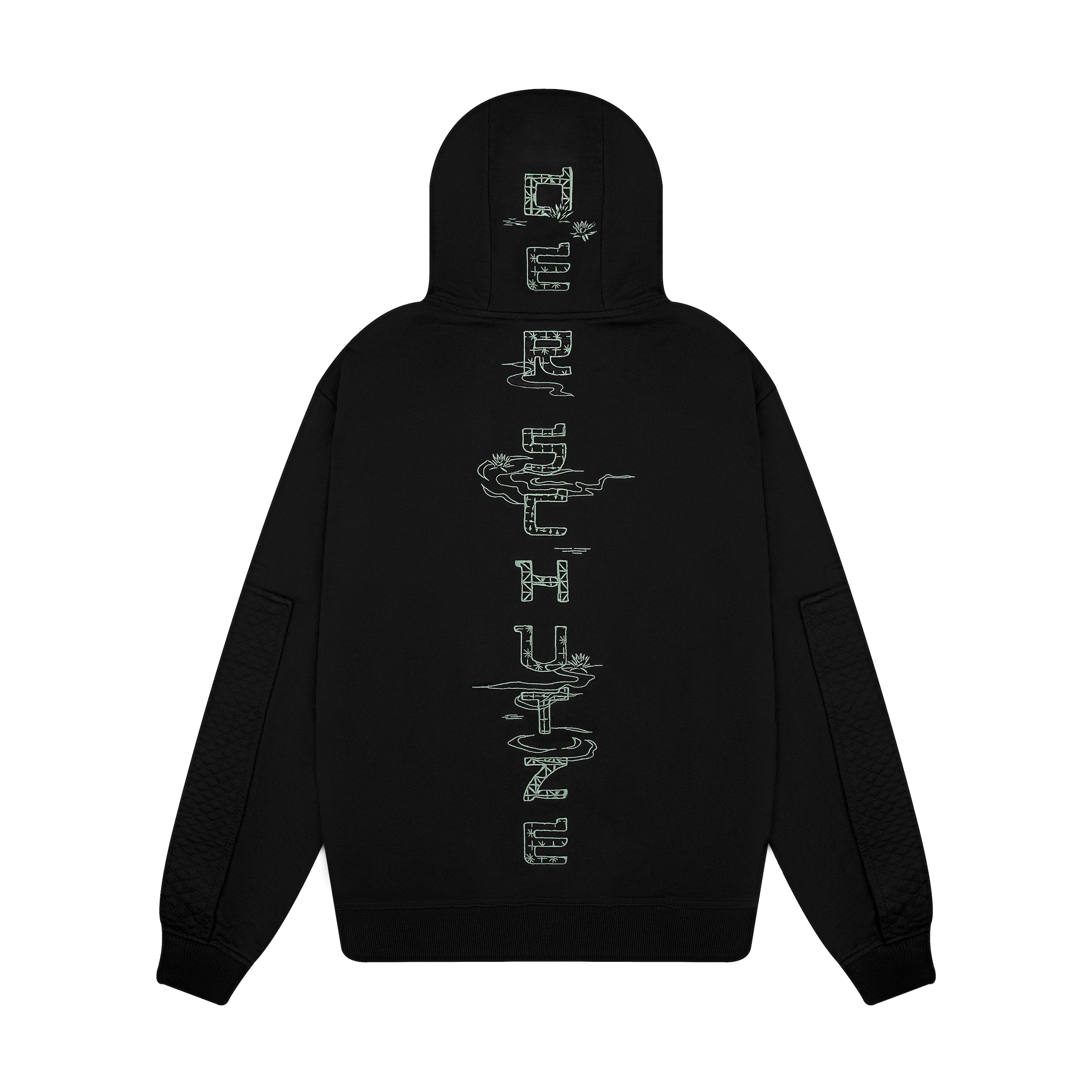 "sashiko" Hoodie black-Uraldept Trendy Clothing Store