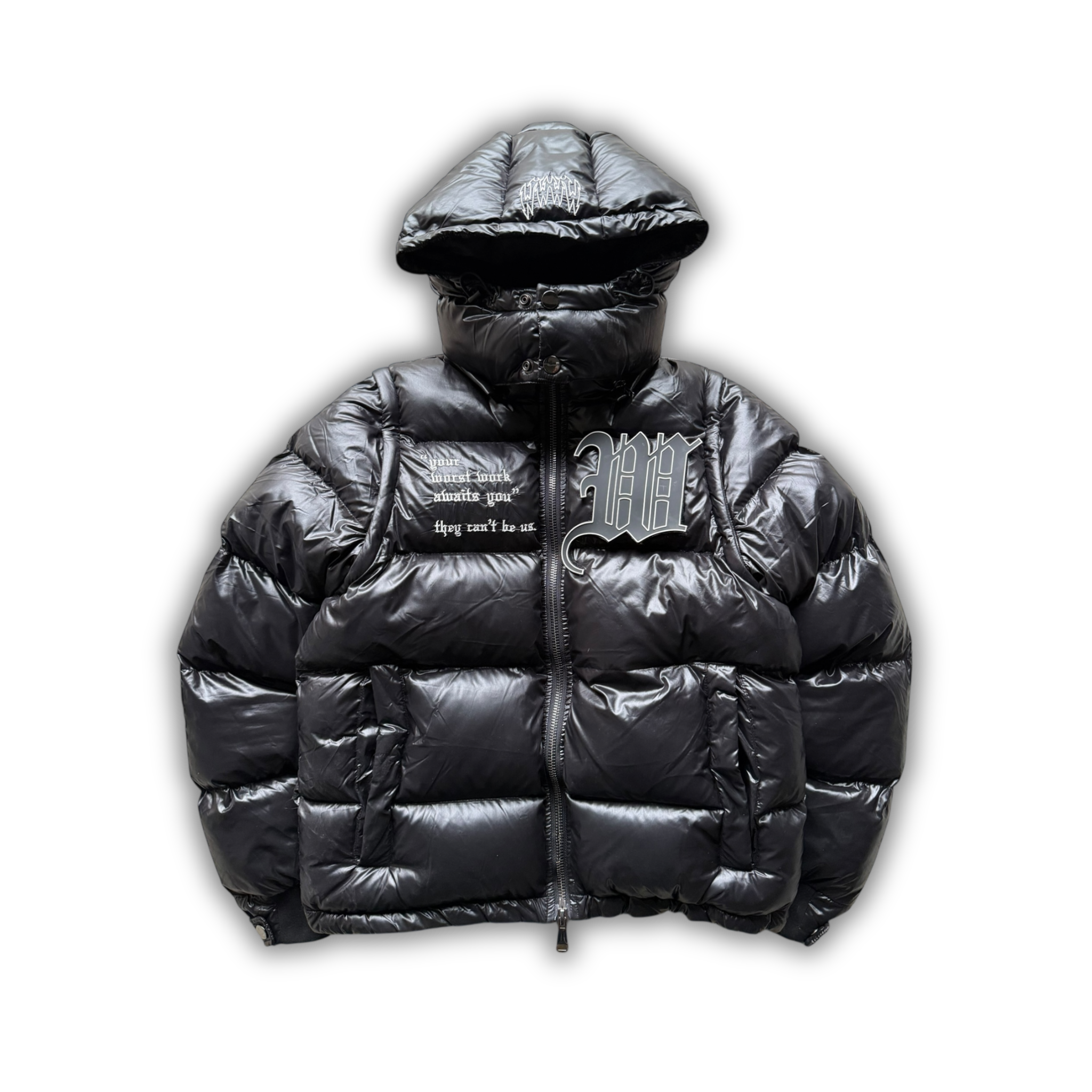 SHINY BLACK 3 IN 1 PUFFER-Uraldept Trendy Clothing Store