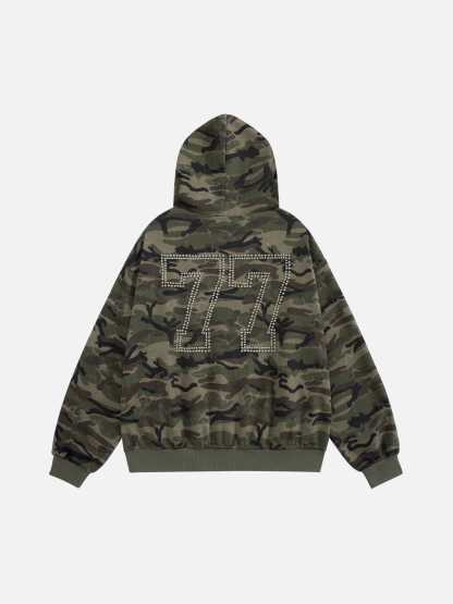 Aelfric Eden Boxy Camo Zip Up Hoodie-LL Trendy Clothing Store