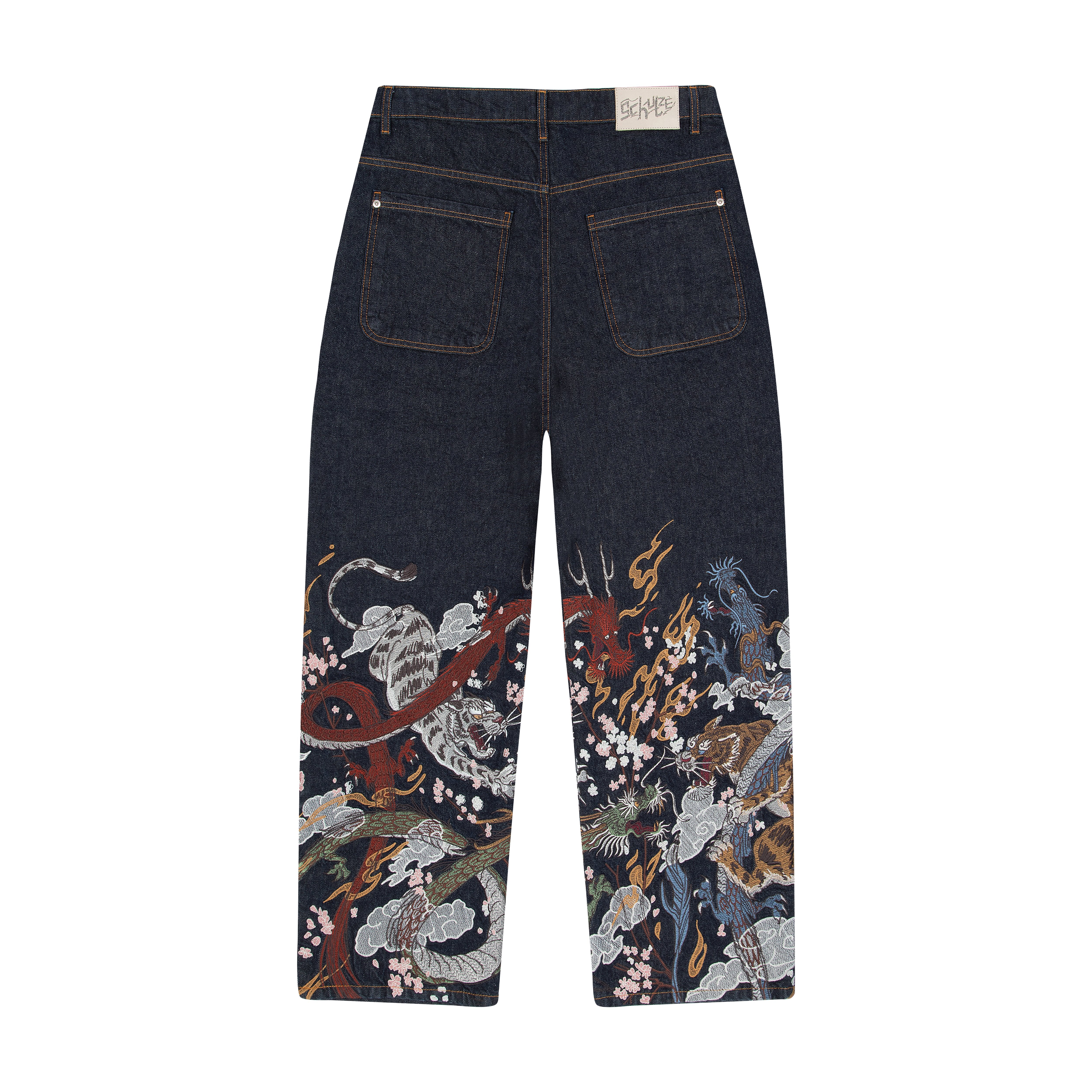 "yakuza" raw Denim blue-Uraldept Trendy Clothing Store