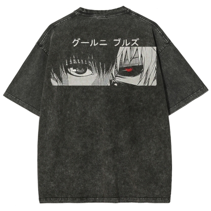 Tokyo Ghoul Kaneki Ken Quote Unisex Fit Washed T-Shirt 2502003905-Uraldept Trendy Clothing Store