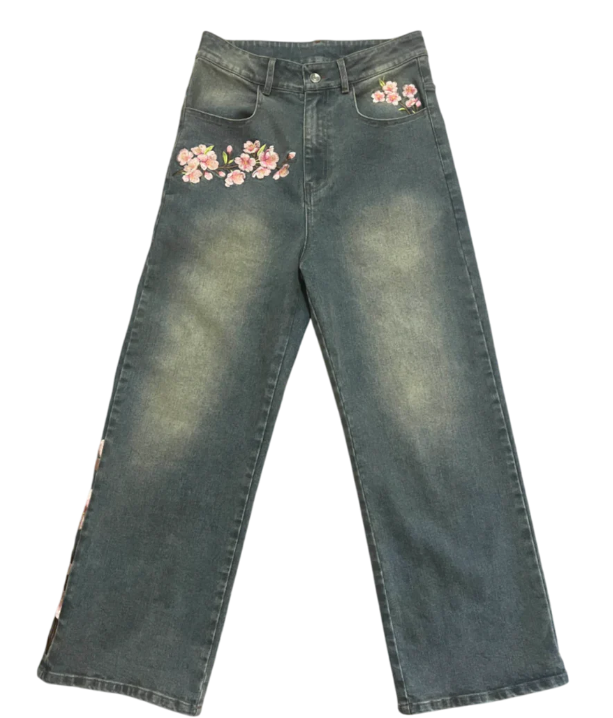 Unisex Sakura Jeans-Uraldept Trendy Clothing Store