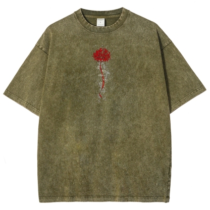 Tokyo Ghoul Kaneki Ken Unisex Fit Washed T-Shirt 2504007608-Uraldept Trendy Clothing Store
