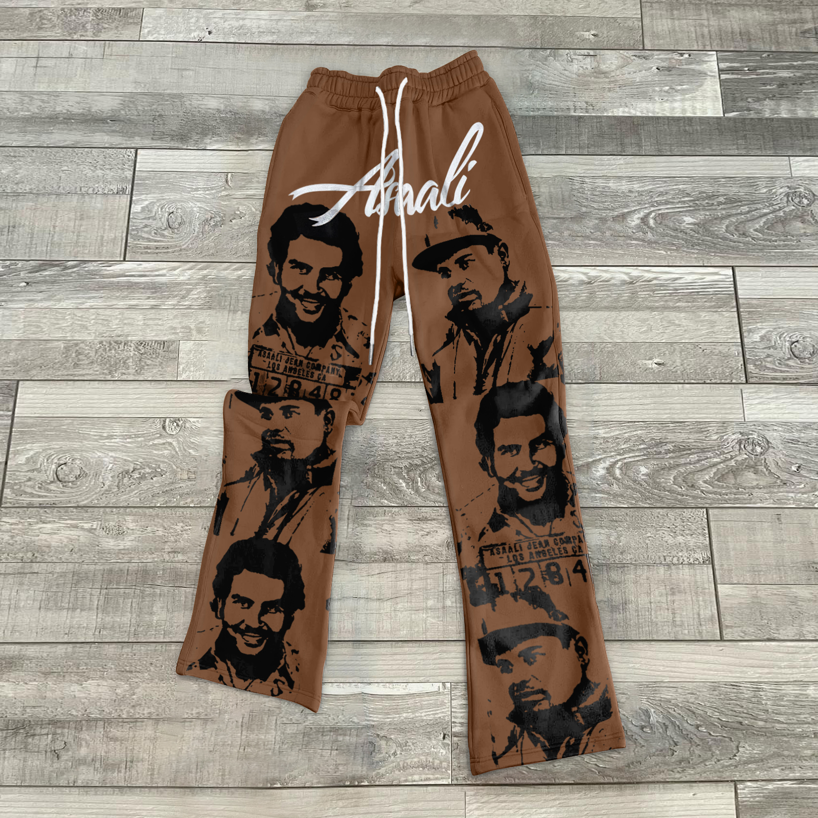 Personalized Retro Print Casual Flared Pants-Uraldept Trendy Clothing Store