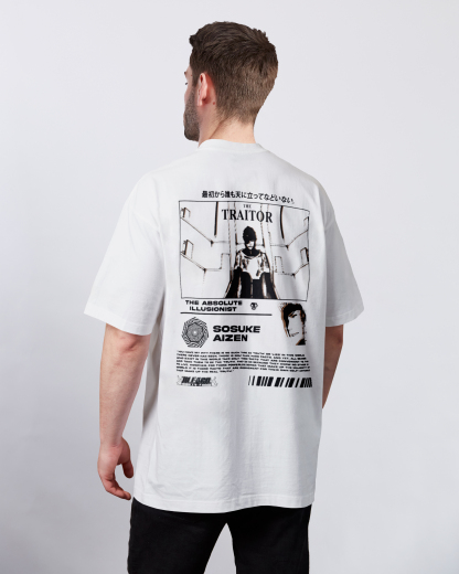 Sosuke Aizen Bleach | White T-Shirt TYBW-Uraldept Trendy Clothing Store
