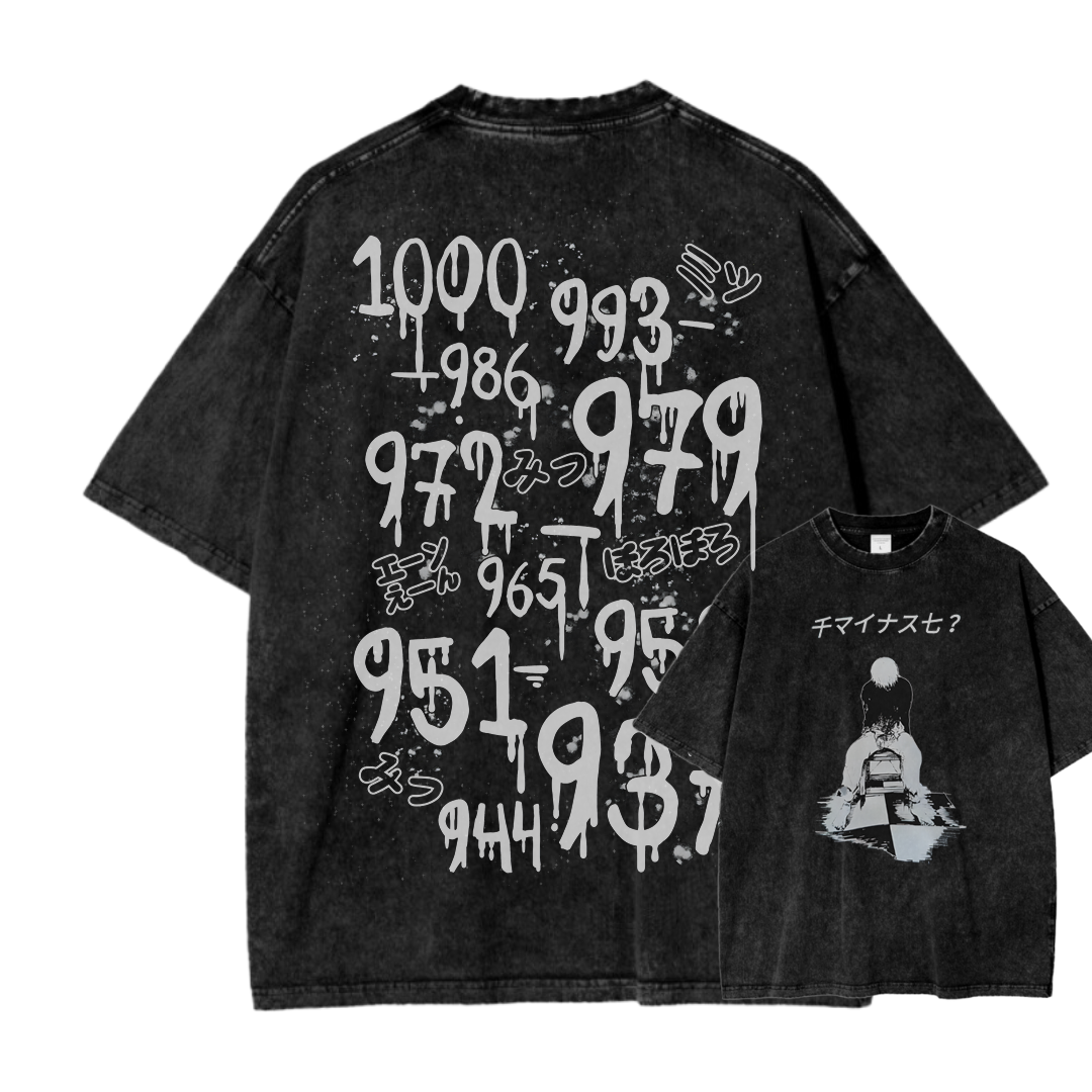 Tokyo Ghoul Kaneki Ken Quote Print Washed T-Shirt-Uraldept Trendy Clothing Store