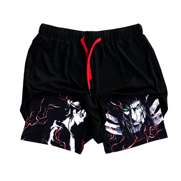 Tatakae Performance Shorts-Uraldept Trendy Clothing Store