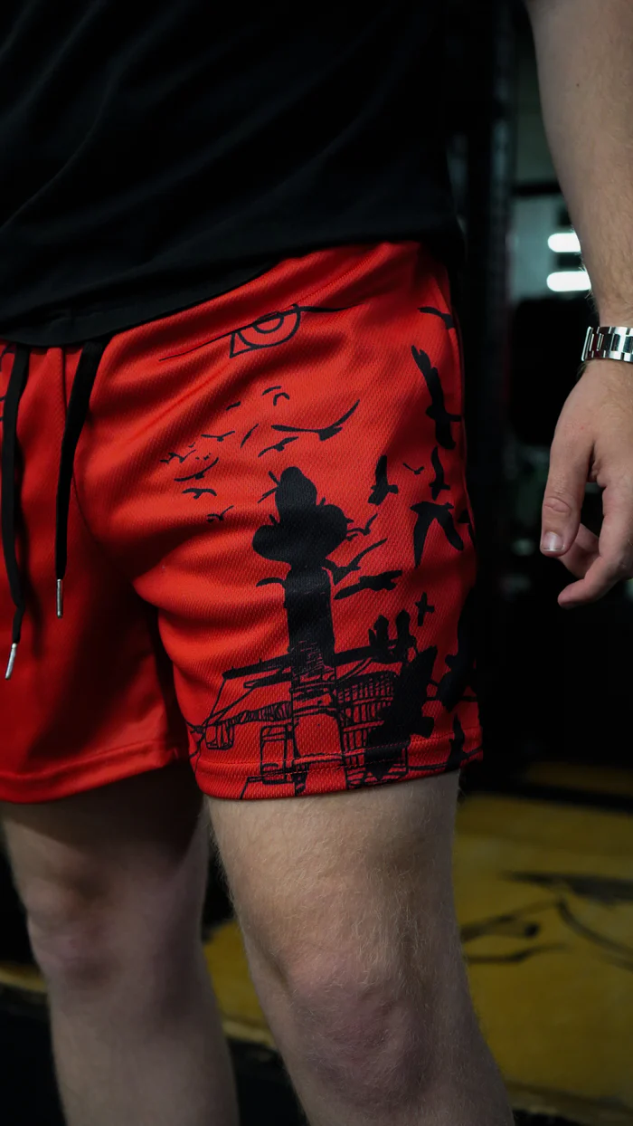 Anbu Captain Shorts - Red - NARUTO-Uraldept Trendy Clothing Store
