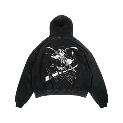 Rukia Vintage Hoodie | Bleach-Uraldept Trendy Clothing Store