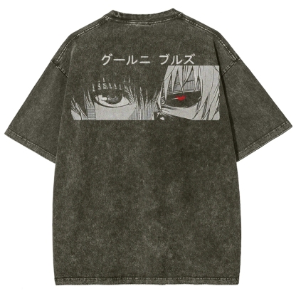 Tokyo Ghoul Kaneki Ken Quote Unisex Fit Washed T-Shirt 2502003905-Uraldept Trendy Clothing Store