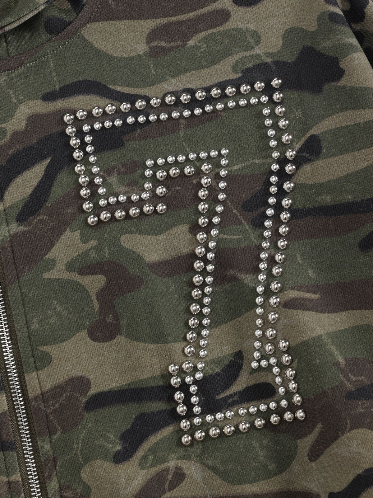 Aelfric Eden Boxy Camo Zip Up Hoodie-LL Trendy Clothing Store