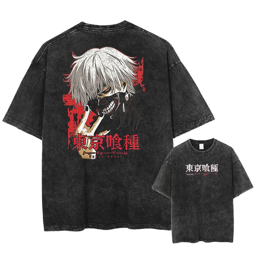 Tokyo Ghoul Kaneki Ken Quote Unisex Fit Washed T-Shirt 2502003907-Uraldept Trendy Clothing Store