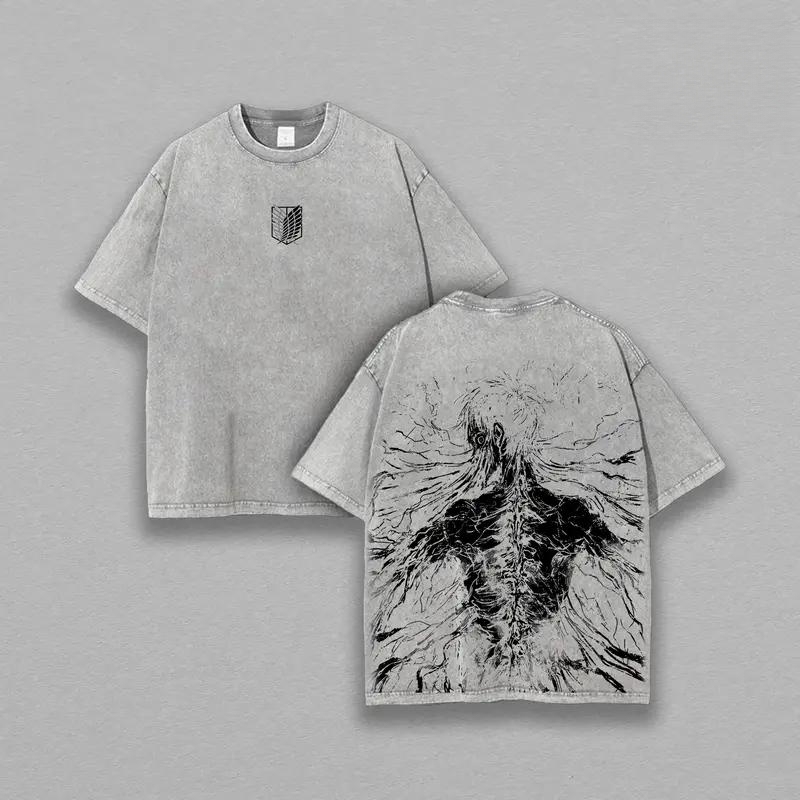 Eren Yeager Vintage Washed Tee - AOT-Uraldept Trendy Clothing Store