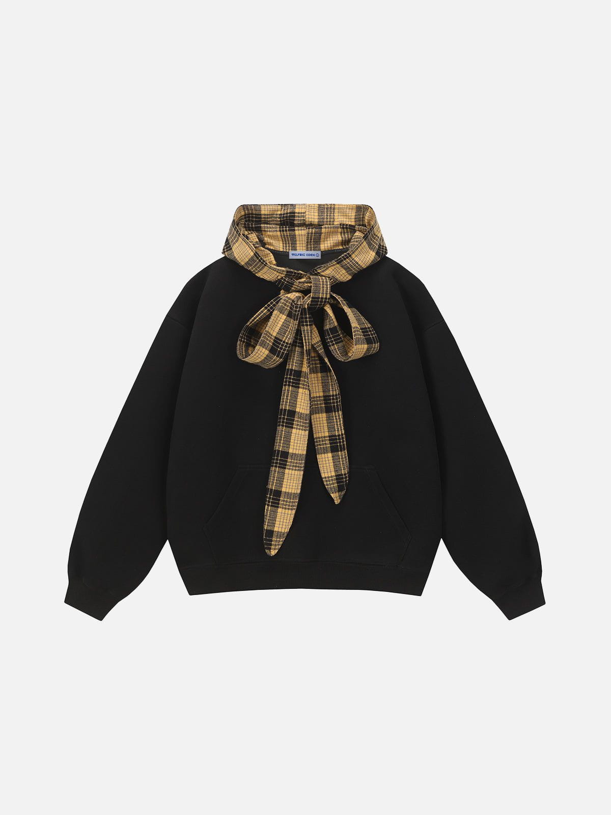 Aelfric Eden Plaid Bow Pullover Hoodie-LL Trendy Clothing Store