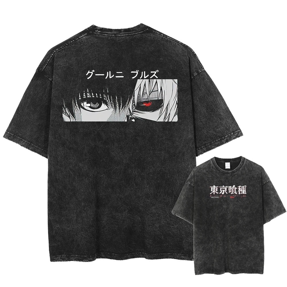 Tokyo Ghoul Kaneki Ken Quote Unisex Fit Washed T-Shirt 2502003905-Uraldept Trendy Clothing Store