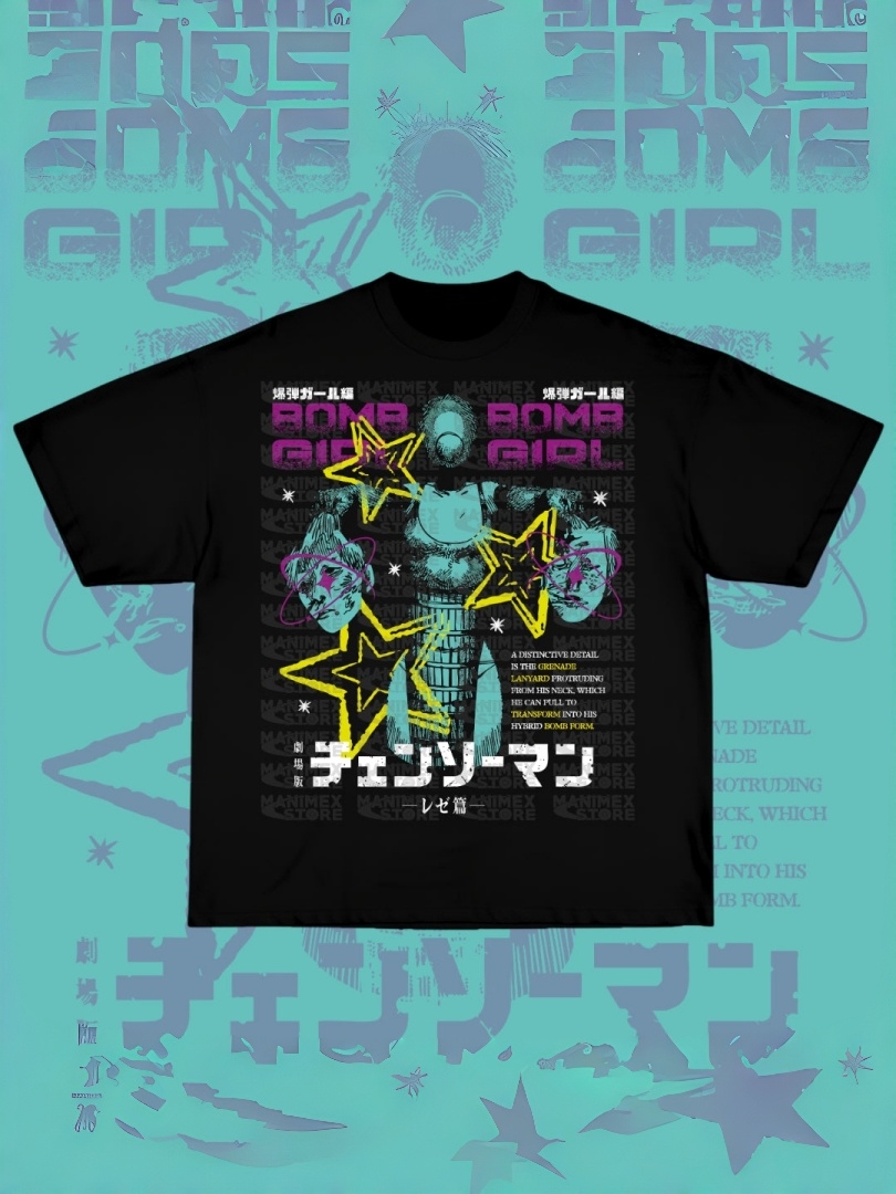 REZE VINTAGE TEE (SINGLE SIDE) | CHAINSAW MAN-Uraldept Trendy Clothing Store