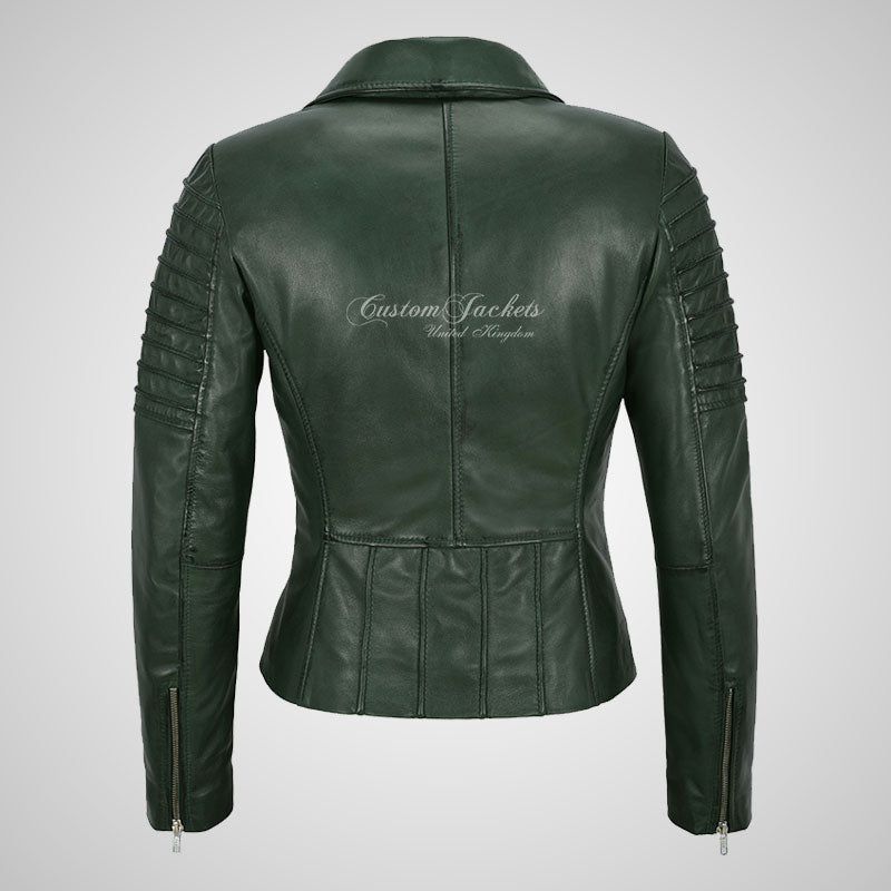 ROSETTA Ladies Biker Leather Jacket Soft Lambskin Napa Leather-LL Trendy Clothing Store