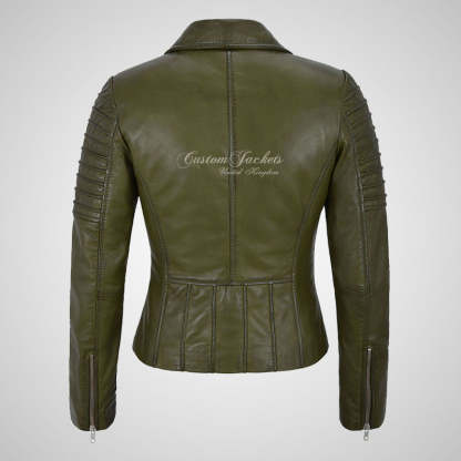 ROSETTA Ladies Biker Leather Jacket Soft Lambskin Napa Leather-LL Trendy Clothing Store