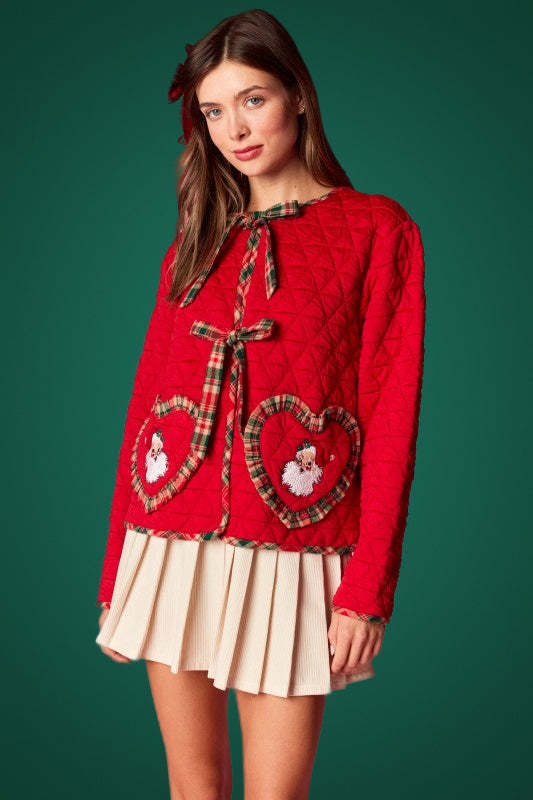 Santa Quilted Heart Jacket RTS-LL Trendy Clothing Store