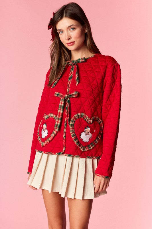 Santa Quilted Heart Jacket RTS-LL Trendy Clothing Store
