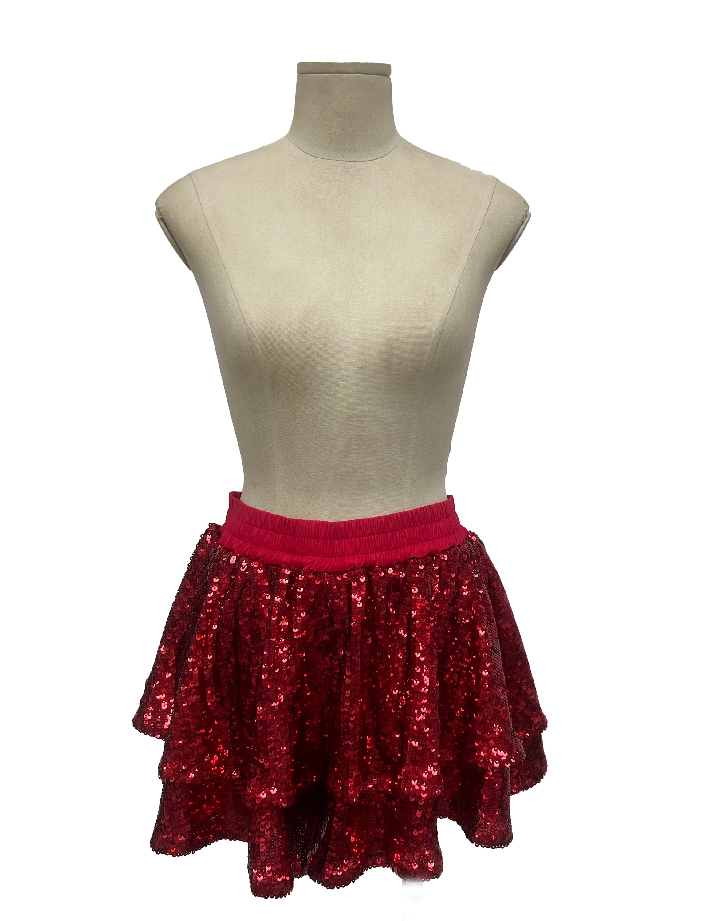 Sequin Red Party Skort (PREORDER)-LL Trendy Clothing Store