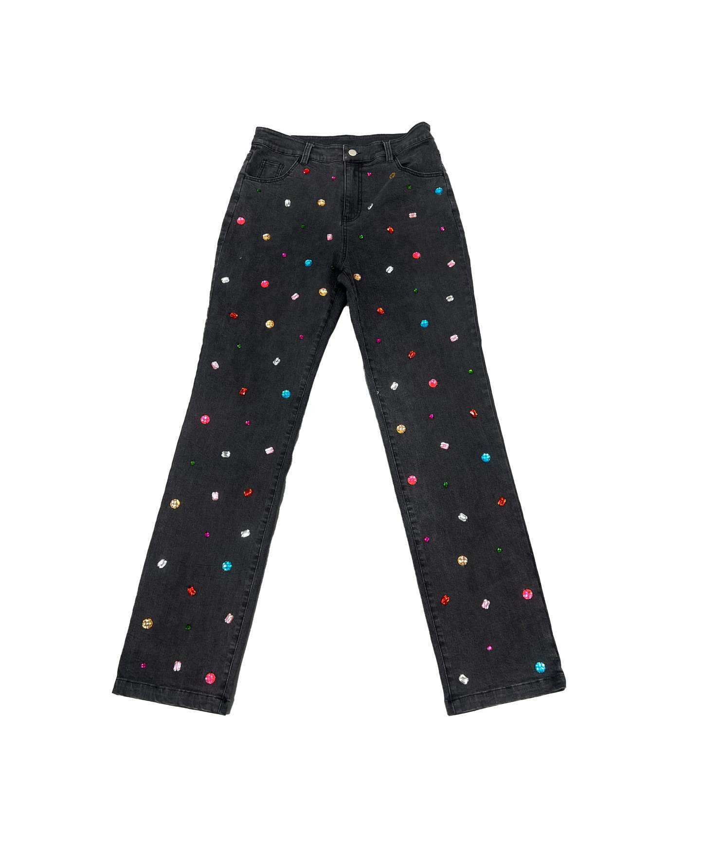 Rhinestone Black Party Jeans  (PREORDER)-LL Trendy Clothing Store