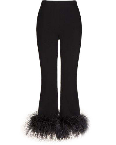 Black Feather Pants (PREORDER)-LL Trendy Clothing Store