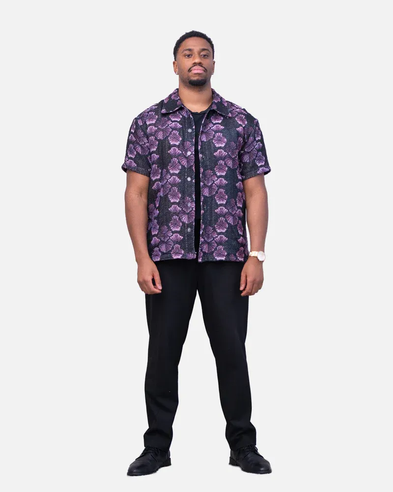 KOKUSHIBO TAPESTRY BUTTON-UP SHIRT-LL Trendy Clothing Store