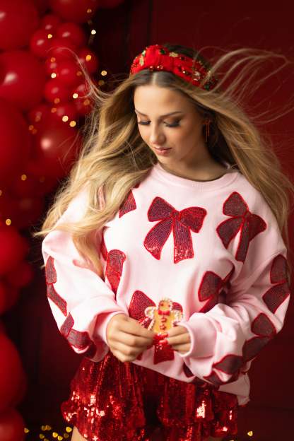 Merry Little Bow Pullover (PREORDER)-LL Trendy Clothing Store