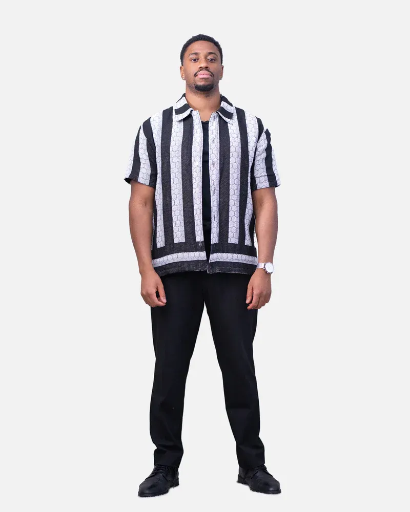 SERPENT BREATHING TAPESTRY BUTTON-UP SHIRT-LL Trendy Clothing Store