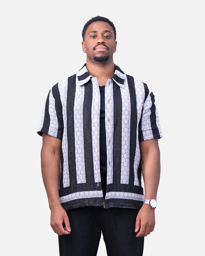 SERPENT BREATHING TAPESTRY BUTTON-UP SHIRT-LL Trendy Clothing Store