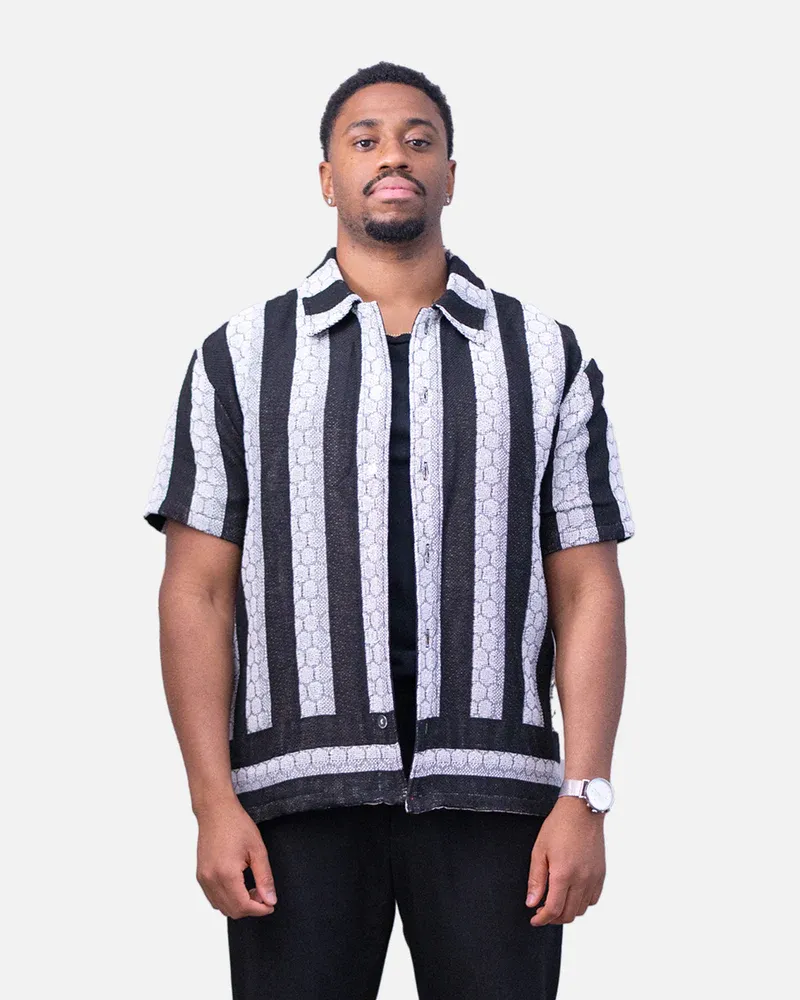 SERPENT BREATHING TAPESTRY BUTTON-UP SHIRT-LL Trendy Clothing Store