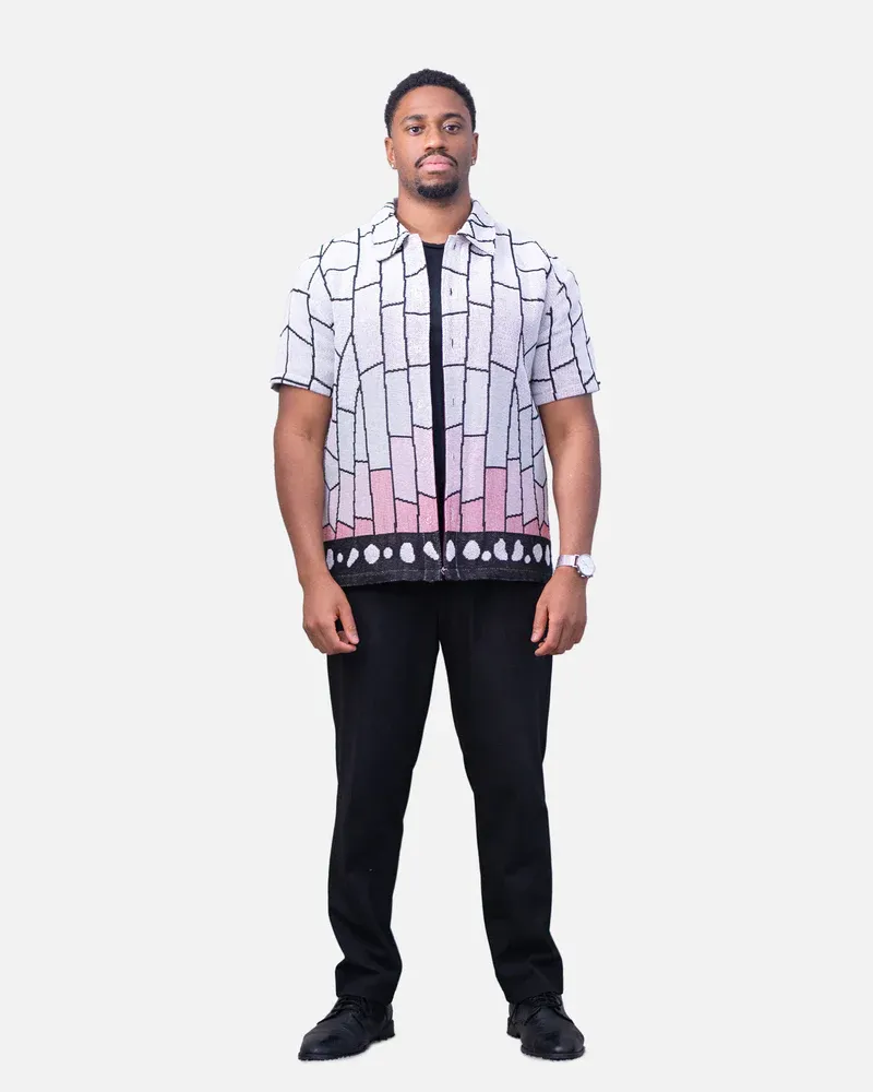 INSECT BREATHING TAPESTRY BUTTON-UP SHIRT-LL Trendy Clothing Store