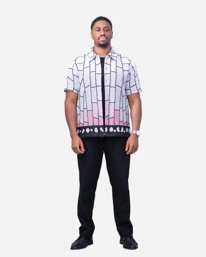 INSECT BREATHING TAPESTRY BUTTON-UP SHIRT-LL Trendy Clothing Store