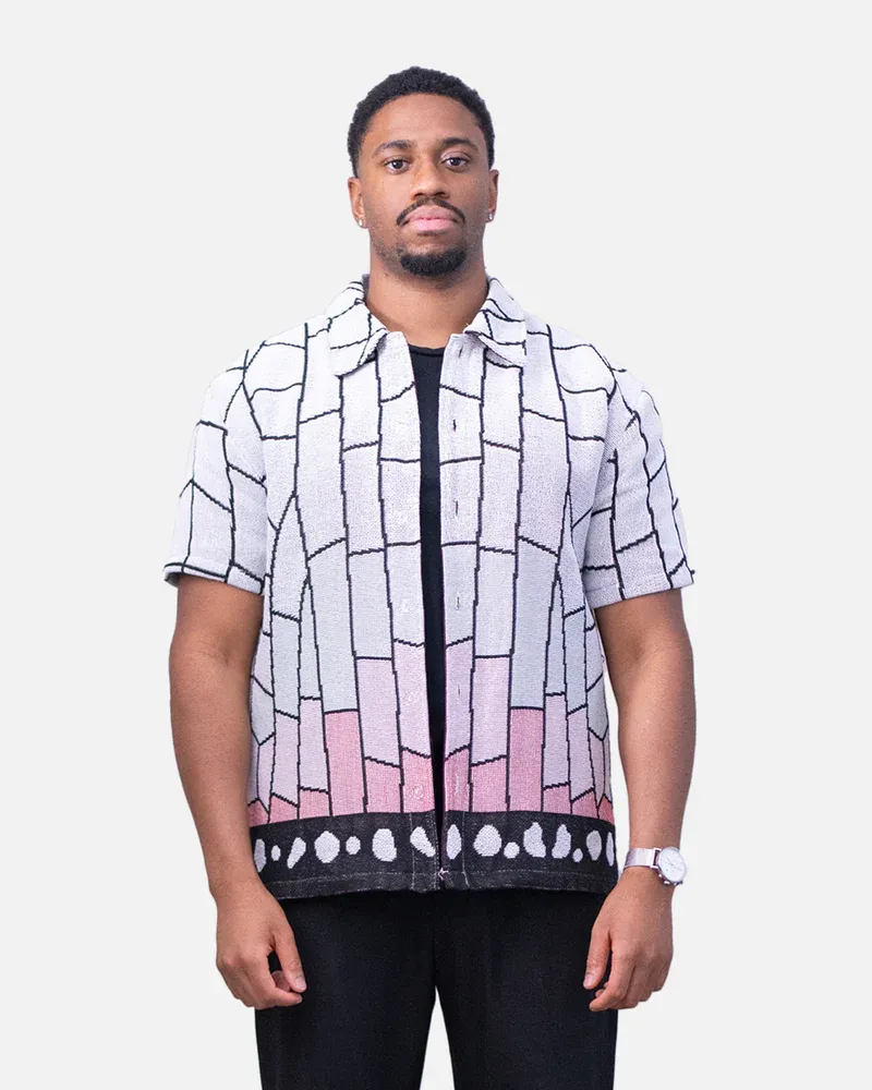 INSECT BREATHING TAPESTRY BUTTON-UP SHIRT-LL Trendy Clothing Store