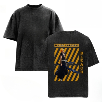 BIEASH ICHIGO Washed Shirt-Uraldept Trendy Clothing Store