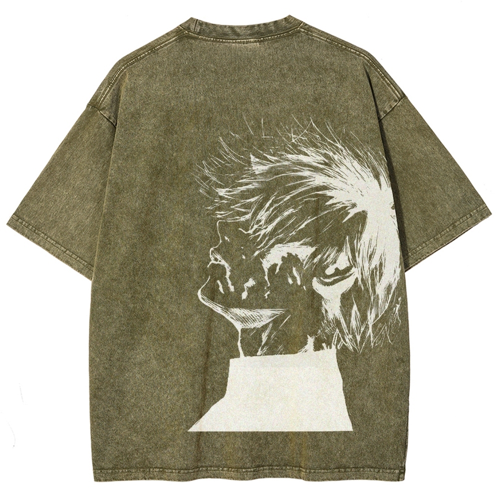 Tokyo Ghoul Kaneki Ken Streetwear Washed Vintage Tee-Uraldept Trendy Clothing Store