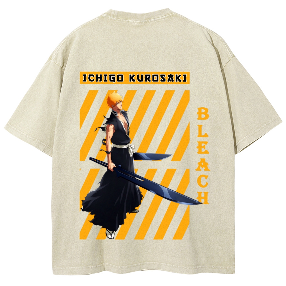 BIEASH ICHIGO Washed Shirt-Uraldept Trendy Clothing Store