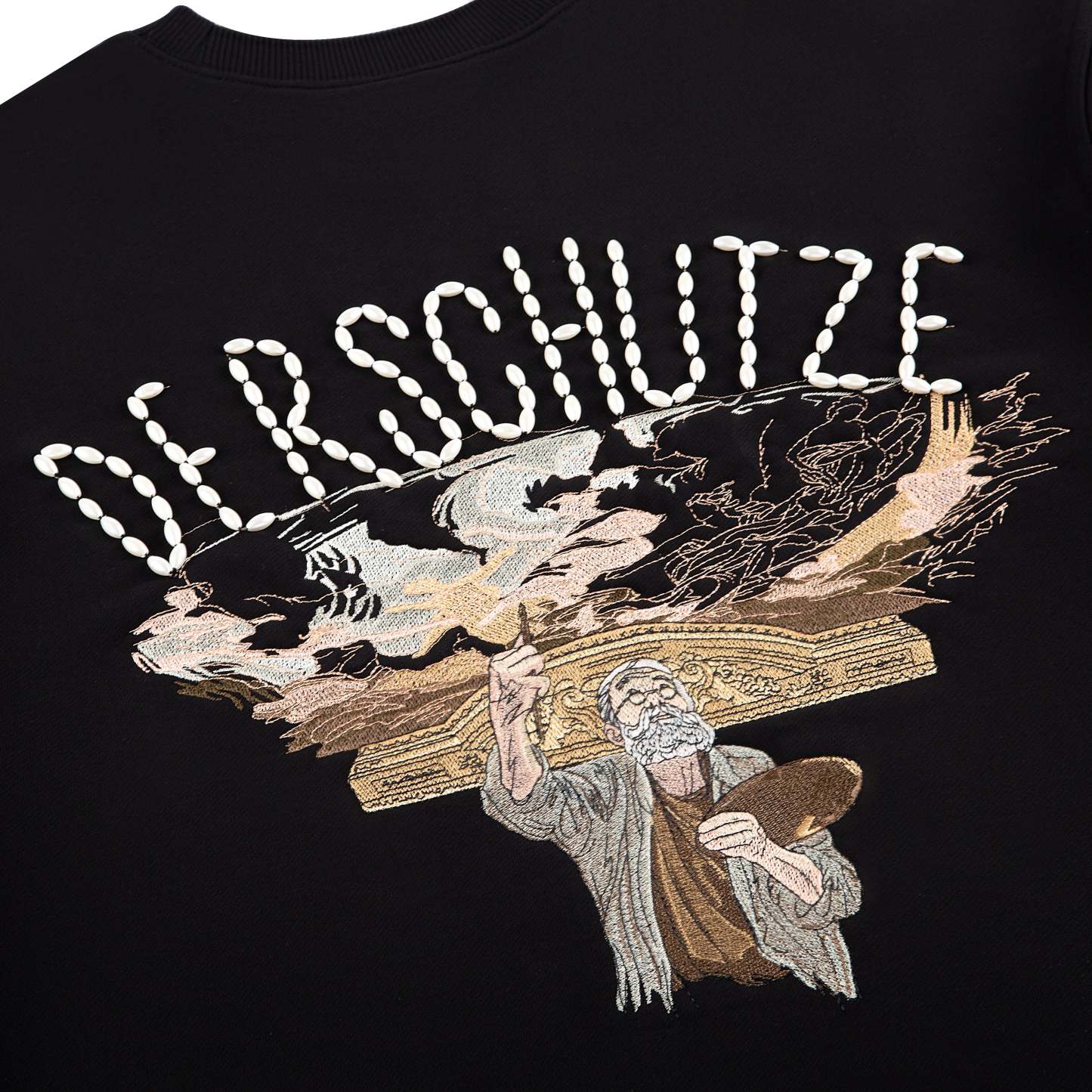 "awakening" Crewneck black 01-Uraldept Trendy Clothing Store