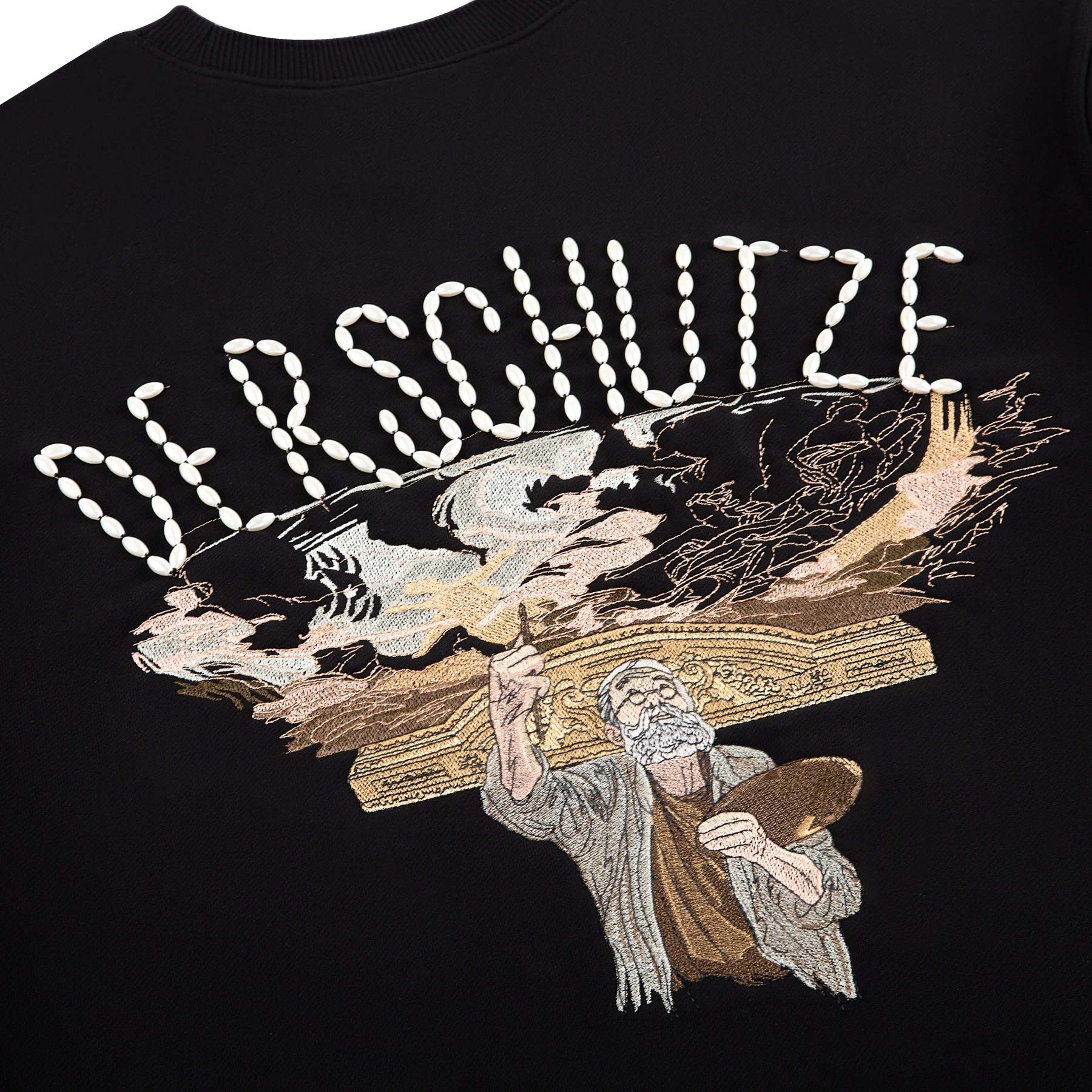 "awakening" Crewneck black 01-Uraldept Trendy Clothing Store