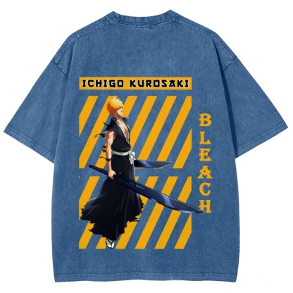 BIEASH ICHIGO Washed Shirt-Uraldept Trendy Clothing Store