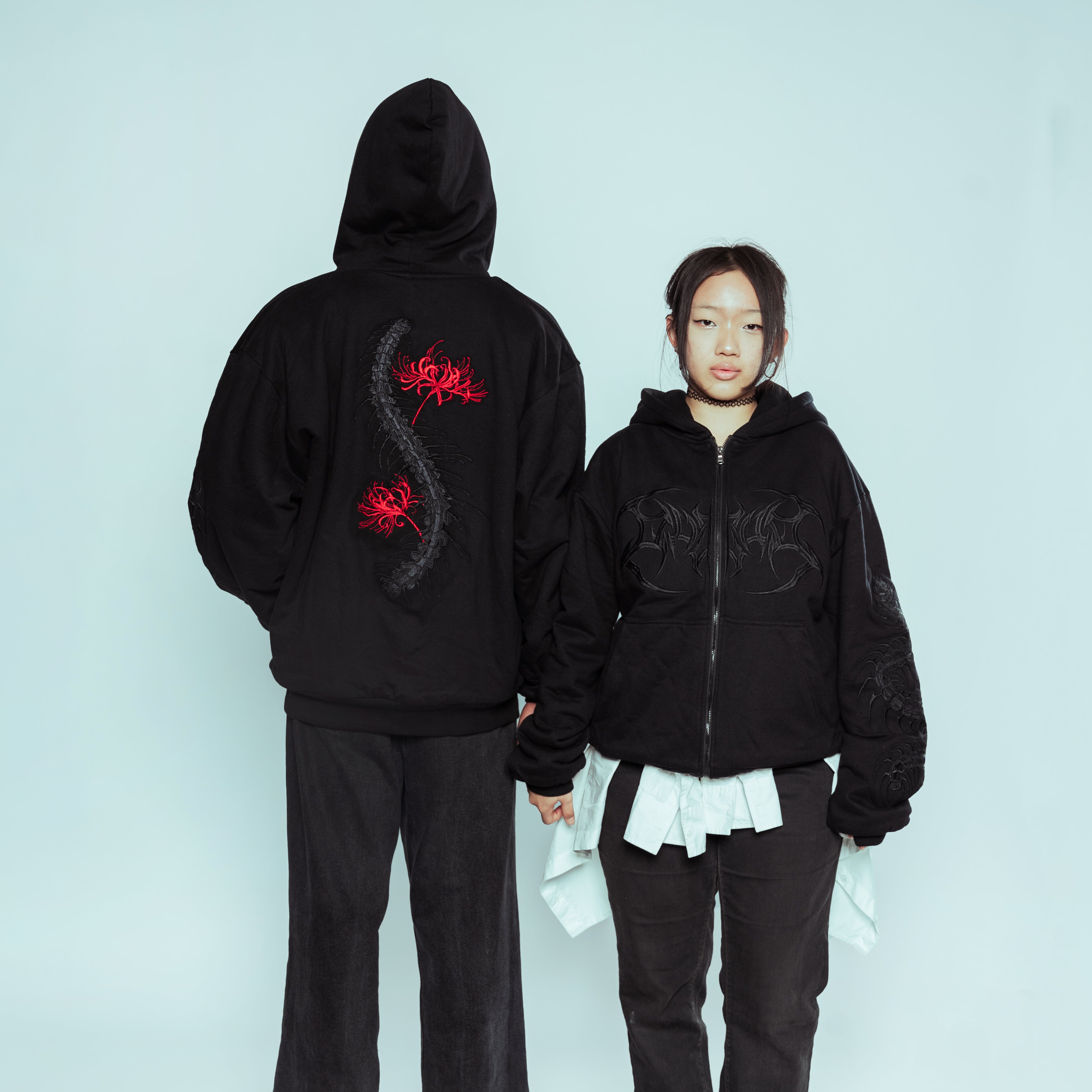 Reincarnate Black Zipup-Uraldept Trendy Clothing Store