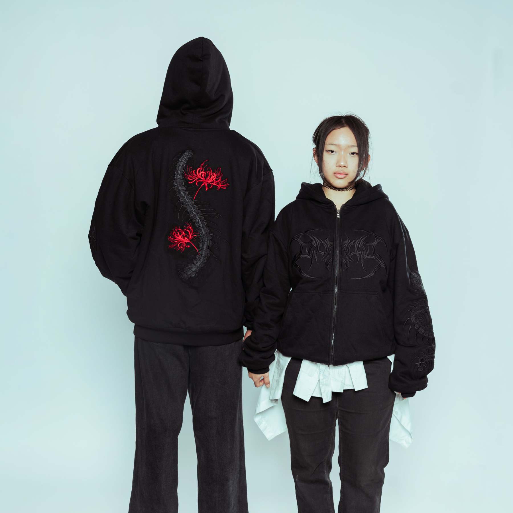 Reincarnate Black Zipup-Uraldept Trendy Clothing Store