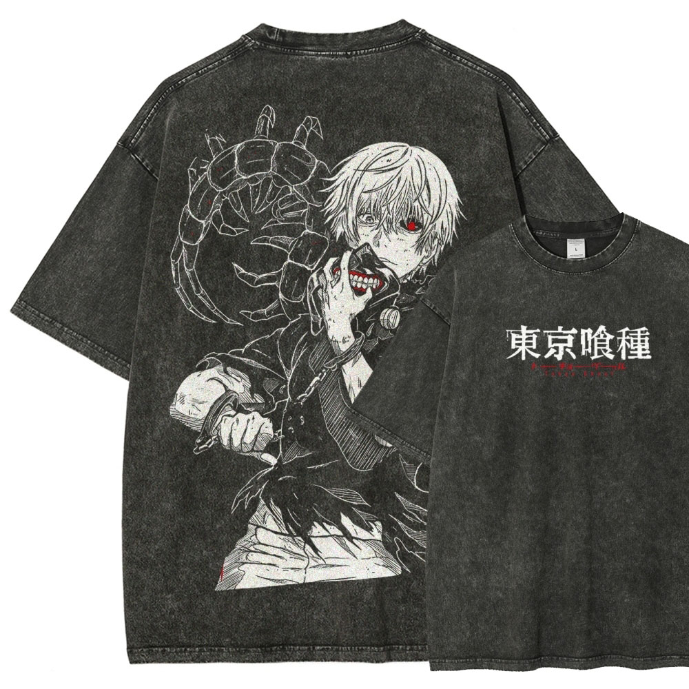 Tokyo Ghoul Kaneki Ken Quote Unisex Fit Washed T-Shirt-Uraldept Trendy Clothing Store