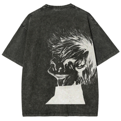 Tokyo Ghoul Kaneki Ken Streetwear Washed Vintage Tee-Uraldept Trendy Clothing Store