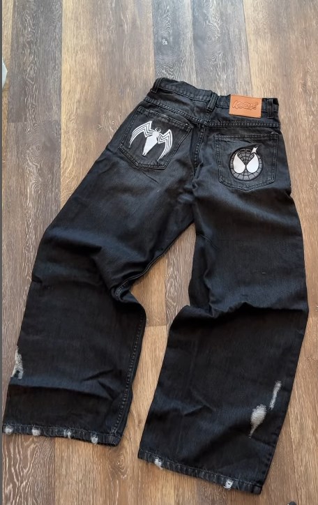 “SPIDEY SOCIETY” DROP -SPIDEY BAGGY JEANS 3-Uraldept Trendy Clothing Store