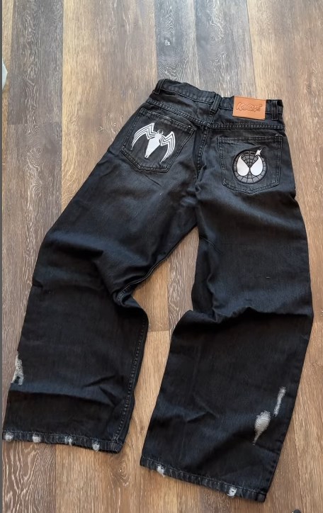 “SPIDEY SOCIETY” DROP -SPIDEY BAGGY JEANS 3-LL Trendy Clothing Store