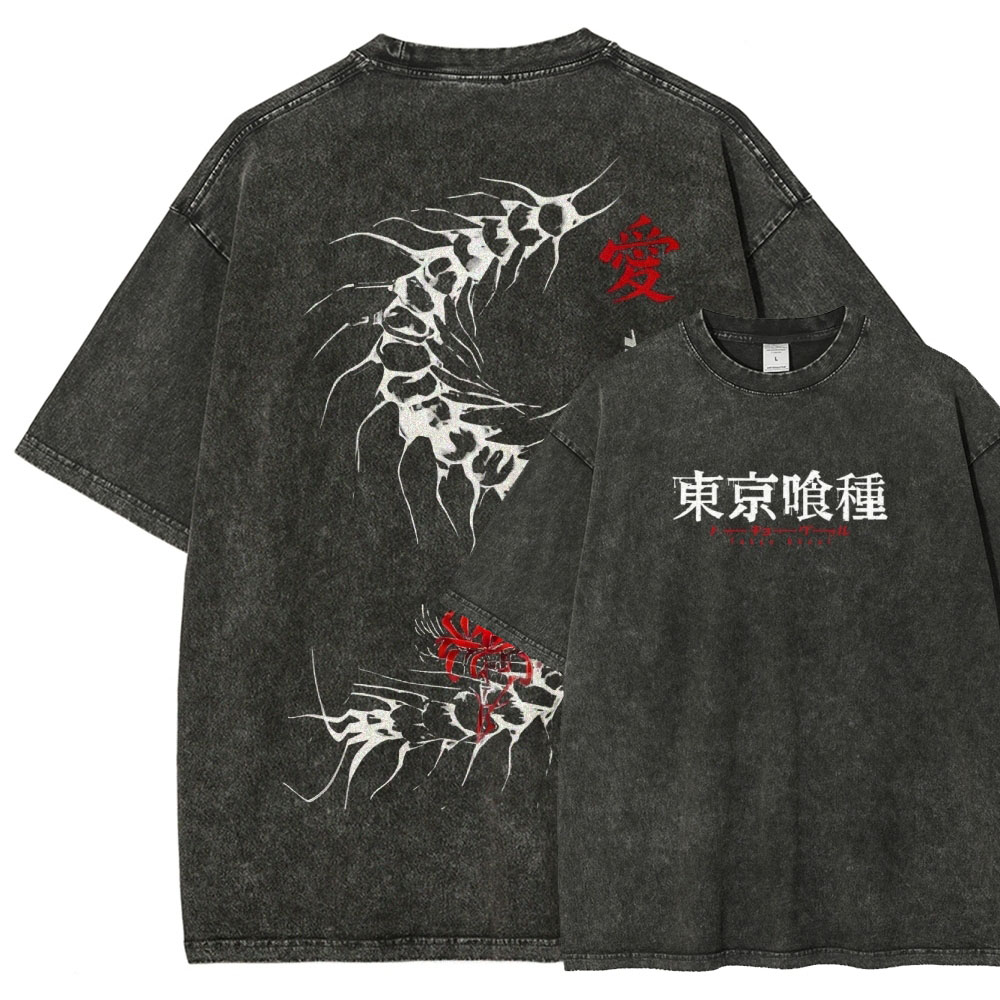 Tokyo Ghoul Kaneki Ken Quote Unisex Fit Washed T-Shirt 2502003919-Uraldept Trendy Clothing Store