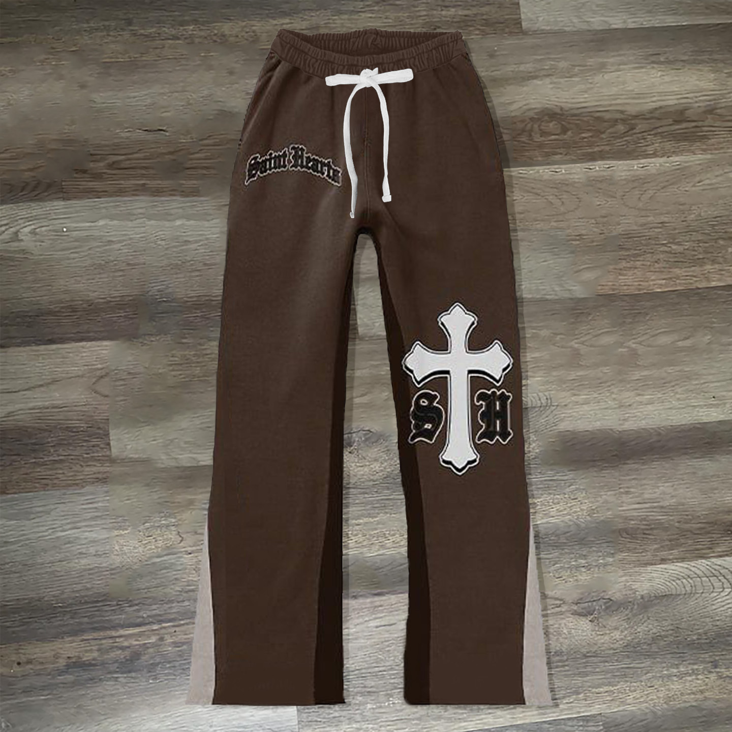 Cross Saint Hearts Print Sweatshirt Trousers-Uraldept Trendy Clothing Store