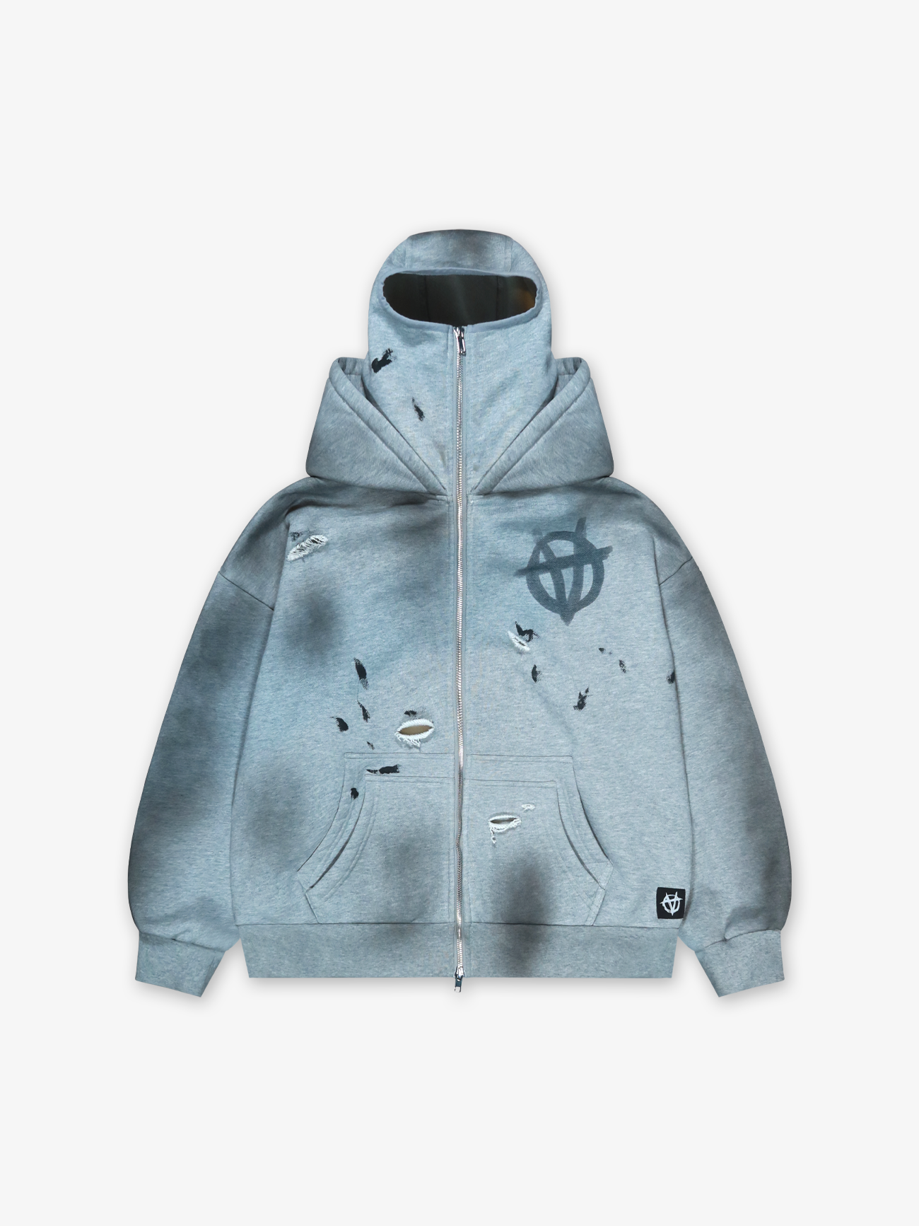 ANARCHAOS BALACLAVA ZIP-UP HOODIE-Uraldept Trendy Clothing Store